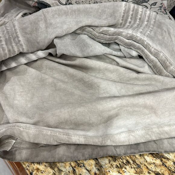 Angels Never Die Cotton Blend Gray Floral Print 3/4 Sleeve Tunic Top Size XL - Picture 5 of 10